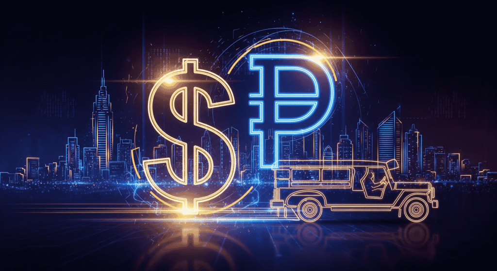 USD to PHP currency converter with real-time Philippine peso rates